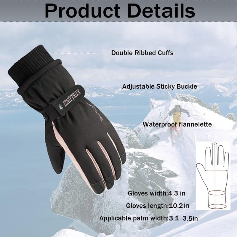 Ottsas Winter Gloves Women for Cold Weather Snow Gloves Touchscreen Ladies Ski Gloves for Women Waterproof Warm Windproof - Image 2